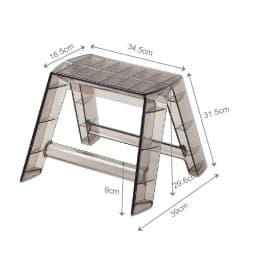 Home Nordic Household Multifunctional Ladder Transparent Folding Room Non-slip Pedal Ladder Built-in Herringbone Ladder