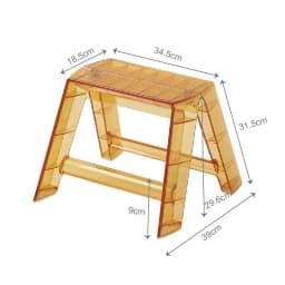 Home Nordic Household Multifunctional Ladder Transparent Folding Room Non-slip Pedal Ladder Built-in Herringbone Ladder