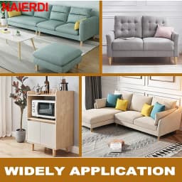 NAIERDI 1PC 8-60cm Round Wood Furniture Legs Natural Solid Wooden Replacement Table Feets Cabinet Bed Sofa Leg Stainless Plates