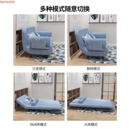 Folding movable sofa bed Multi-functional dual-purpose double small living room bedroom washed single small house lounge chair