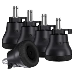 5PCS Office Chair Caster Swivel Wheels to Fixed Stationary Castors Replacement Bell Glides Furniture Chair Feet Wheel Stopper