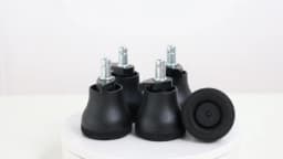 5PCS Office Chair Caster Swivel Wheels to Fixed Stationary Castors Replacement Bell Glides Furniture Chair Feet Wheel Stopper