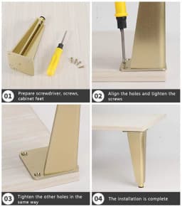 Aluminum Alloy Furniture Hardware Legs Adjustable Anti-rust Bathroom Cabinet Feet Sofa Coffee Table TV Cabinet Support Feet