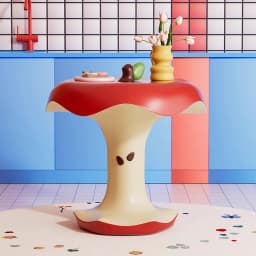 Home Decor Creative Apple Statue Side Tables Floor Decor Simple Home Furniture Living Room Sofa Corner Tables Housewarming Gifts