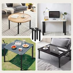 4pcs Size selectable Heavy Duty Metal Folding Table Legs - Versatile Replacement for Laptop, Coffee & Camping Tables