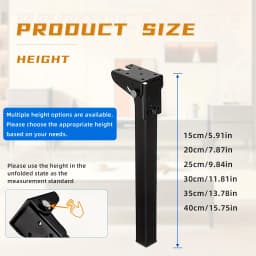 4pcs Size selectable Heavy Duty Metal Folding Table Legs - Versatile Replacement for Laptop, Coffee & Camping Tables