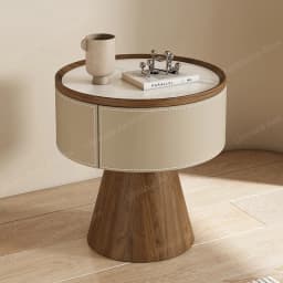 Round Design Bedside Tables With Drawers Premium Aesthetic Bedside Table Modern Luxury Mesitas De Noche Bedroom Furniture