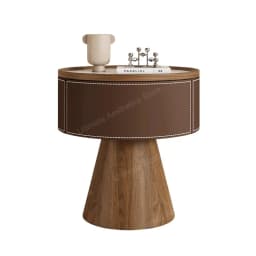 Round Design Bedside Tables With Drawers Premium Aesthetic Bedside Table Modern Luxury Mesitas De Noche Bedroom Furniture