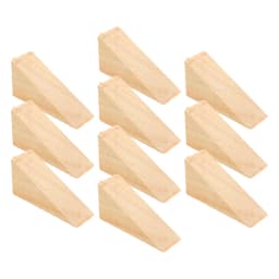 10 Pcs Wooden Wedge Doorstop Block Stopper Floor Mat Wedges Solid Doorstops Chock Wooden Wedge Door Blockerurity