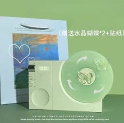 Time Vinyl Record Player Retro Bluetooth Stereo Speakers Small Wireless Clock High Quality Home CD Player