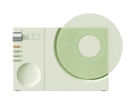 Time Vinyl Record Player Retro Bluetooth Stereo Speakers Small Wireless Clock High Quality Home CD Player