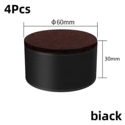 4Pcs Carbon Steel Furniture Heightening Foot Pad Wear Resistant Skid Table Bed Coffee Table Sofa Leg Risers Floor Protecto