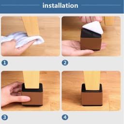 4Pcs Carbon Steel Furniture Heightening Foot Pad Wear Resistant Skid Table Bed Coffee Table Sofa Leg Risers Floor Protecto