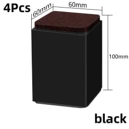 4Pcs Carbon Steel Furniture Heightening Foot Pad Wear Resistant Skid Table Bed Coffee Table Sofa Leg Risers Floor Protecto