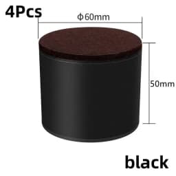 4Pcs Carbon Steel Furniture Heightening Foot Pad Wear Resistant Skid Table Bed Coffee Table Sofa Leg Risers Floor Protecto