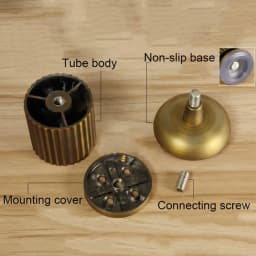 4Pcs Furniture Legs Adjustable Metal Support Feet, Striped Antique Copper Table and Chair Sofa Cabinet Feet Non-Slip Rust 8-15cm