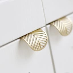 New Leaf-shaped Modern Furniture Drawer Brass Handles Furniture Wardrobe Drawer Knob Brass Door Handles Wholesale