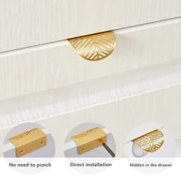 New Leaf-shaped Modern Furniture Drawer Brass Handles Furniture Wardrobe Drawer Knob Brass Door Handles Wholesale