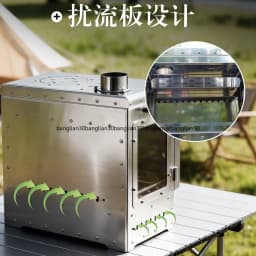 Stainless Steel Smokeless Fireplace Multifunctional Tent Wood Stove Outdoor Camping Wood Stove Heating Stove