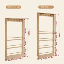 Door-Back Ultra-Thin Bookshelf Solid Wood No-Drill Storage Cabinet Children's Book Rack Wall-Mounted Space-Saving Coat Rack