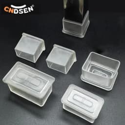 Transparent Square Furniture feet Caps Wood Floor From Scratches Protectors Pads Non-slip Mute Rubber Leg Mat 15x30mm~35x35mm