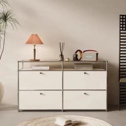 Customizable Modular Cabinets Sideboard TV Stand Storage Combination Cabinet Living Room Stainless Steel Wood Chest of Drawers