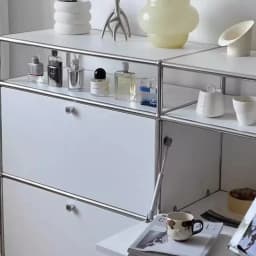 Customizable Modular Cabinets Sideboard TV Stand Storage Combination Cabinet Living Room Stainless Steel Wood Chest of Drawers