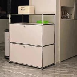 Customizable Modular Cabinets Sideboard TV Stand Storage Combination Cabinet Living Room Stainless Steel Wood Chest of Drawers