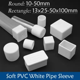 2-100Pcs Round Square Rectangular Chair Leg Caps White Furniture Foot Table End Covers Pipe Plug Floor Protector Non-slip Cover
