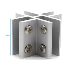 4Pcs Aluminum Glass To Glass Joint Clamp Bracket Cubicle Partition L H T Cross Shaped Joiner