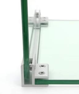 4Pcs Aluminum Glass To Glass Joint Clamp Bracket Cubicle Partition L H T Cross Shaped Joiner
