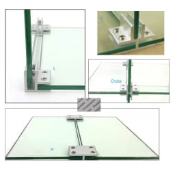 4Pcs Aluminum Glass To Glass Joint Clamp Bracket Cubicle Partition L H T Cross Shaped Joiner