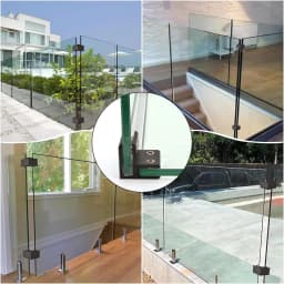 4Pcs Aluminum Glass To Glass Joint Clamp Bracket Cubicle Partition L H T Cross Shaped Joiner