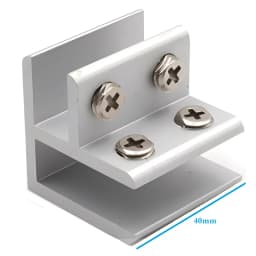 4Pcs Aluminum Glass To Glass Joint Clamp Bracket Cubicle Partition L H T Cross Shaped Joiner