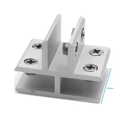 4Pcs Aluminum Glass To Glass Joint Clamp Bracket Cubicle Partition L H T Cross Shaped Joiner