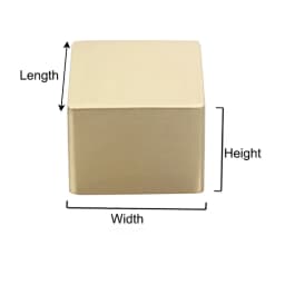 1 piece Brass Cabinet Leg Cover Square Furniture Leg Cup Table Sofa Foot Protector Gold Chair Tube