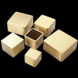 1 piece Brass Cabinet Leg Cover Square Furniture Leg Cup Table Sofa Foot Protector Gold Chair Tube