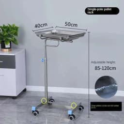 Thickened 304 Stainless Steel Auxiliary Cart with Wheels Multifunctional Medical Tray Rack Organizer Cart Medical Tool Trolley