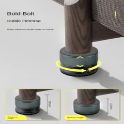 Metal Table Feet Bed Cushion Chair Risers Feet Leg Lift Furniture Extra Raisers Non-slip Pads For Table Couch Chair Cabinet
