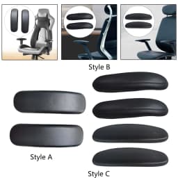With Screw 2 Pieces Fittings Office Chair Arm Covers Cushions Pad Comfort Armrest Arm Replacement Armrest Pads for Gaming Chair