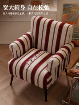 Single Sofa Chair Retro Single French Style in The Living Room Bedroom Study Backrest Sofa Chair Leisure Chair