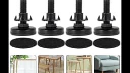 4 Pack Furniture Levelers Heavy Duty Furniture Leveling Feet Adjustable Furniture Legs for Cabinets Tables Chairs Sofa Raiser