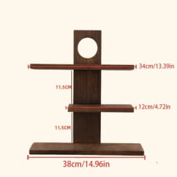 3-4 Layers Chinese Style Storage Holders Solid Wood Retro Design Wooden Tea Set Rack Tea Set Multi-Layer Tea Cup Display Shelf