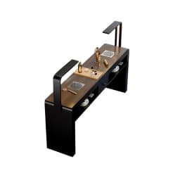 Profesional Modern Nail Desk With Light Luxury Trendy Elegant Nail Table Italian Premium Table De Manucure Salon Furniture