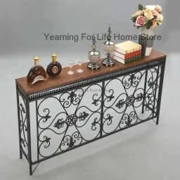 Console Decoration European Tables Wrought Desk Iron Modern Living Room Furniture Entrance Console Home Corridor Wall Shelf Z