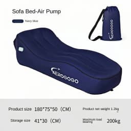 One Click Self Inflating Lazy Sofa Portable Inflatable Sofa Lounge Chair, Beach Camping Leisure Wave Sofa Chair, Rechargeable