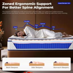 Luxury Mattress Bed 5 Star Hotel 11" Individually Wrapped Inner Spring Latex Mattress King Size Bed Mattress