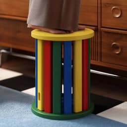 Solid Wood Stool Household Stackable New Living Room Dopamine Creative Round Stool Stacking Stool Colorful Storage Spare Stool