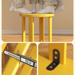 Solid Wood Stool Household Stackable New Living Room Dopamine Creative Round Stool Stacking Stool Colorful Storage Spare Stool