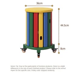 Solid Wood Stool Household Stackable New Living Room Dopamine Creative Round Stool Stacking Stool Colorful Storage Spare Stool